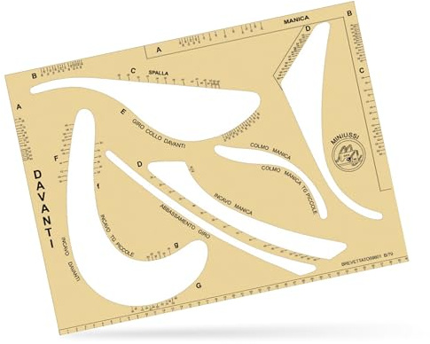 Regolo Squadra Calcolatrice per Cartamodelli - Righello per Cucito, Strumento Brevettato per Modellistica, Accessori Cucito Sartoriale - 30 cm x 40 cm