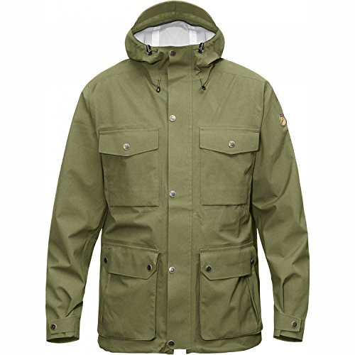 FJÄLLRÄVEN Men's Övik Eco-Shell Hardshell Jacket, mens, Hardshell jacket, 82275, Green, XL