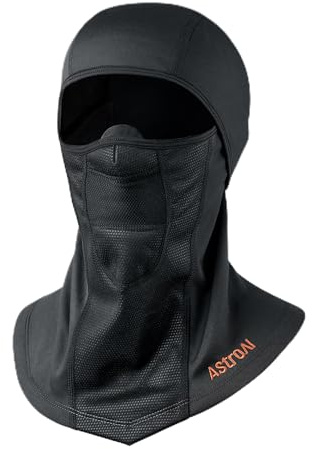 AstroAI Ski Mask Windproof Balaclava for Cold Weather, Winter Face Mask Breathable Stretchable for Skiing, Snowboarding, Motorcycle, Black