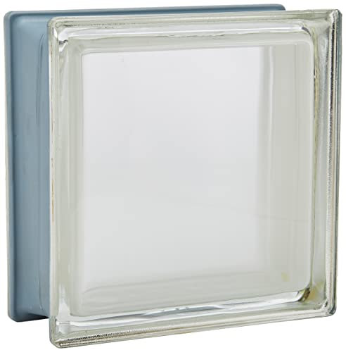 Bloque de Vidrio Metalizado White 30% Liso Mendini, 19 X 19 X 8 Cm