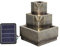BTGGG Solar Powered Garden Water Feature Water Fountain Cascade Three Tier Water Feature Garden Yard Waterfall with LED Lights Water Feature Fountain