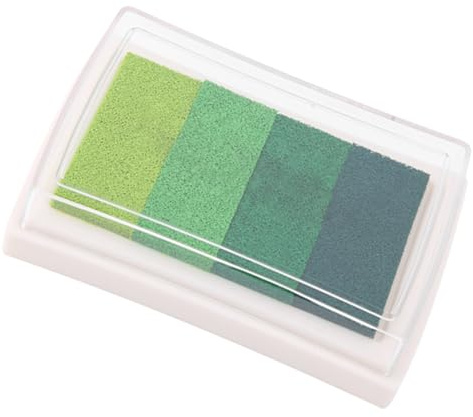 Tvättbar Grön Bläckdyna, Grön Stämpeldyna, Grön Bläckdyna, Fyrkantig Färgad Bläck Gör-det-själv Tätningskompanjon D3-24 (Grön gradient) (grön gradient)