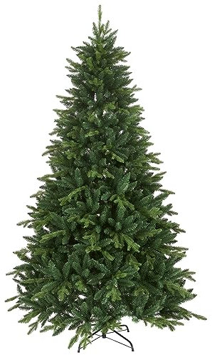 EGLO Künstlicher Weihnachtsbaum Bergen, naturgetreuer Deko Tannenbaum für Innen, Kunstbaum wie echt, Christbaum zum Stecken, 210 cm