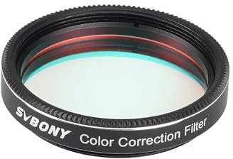 Svbony SV231 1.25 Teleskopfilter, Farbkorrekturfilter für Teleskope M28.5x0.6 Vollgewinde, Reduziert Schädliche Blaue Wellenlängen, für die Beobachtung von Details auf Planetenoberflächen