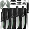 FULLHI 11PCS Metzger Messer Set, Anti-Rutsch-Metzger Ausbeinmesser Edelstahl Kochmesser Set, Fleischverarbeitung Set für Haus Küche, Schlachthof und Restaurant