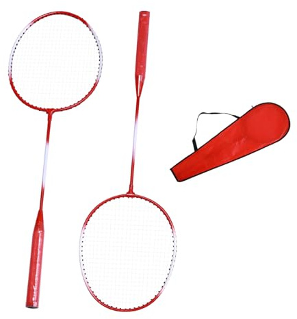 Lot de 2 raquettes de badminton pour joueur stable, prise en main confortable, ensemble de raquettes de badminton pour 2 joueurs, ensemble de badminton en alliage, ensemble de badminton professionnel,