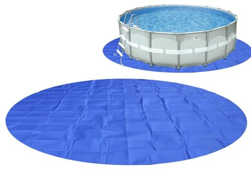 Dirfuny Pool-Bodenpolster, rund, dick, Pool-Bodentuch, strapazierfähig, faltbar, Unterlage für die meisten Schwimmbäder