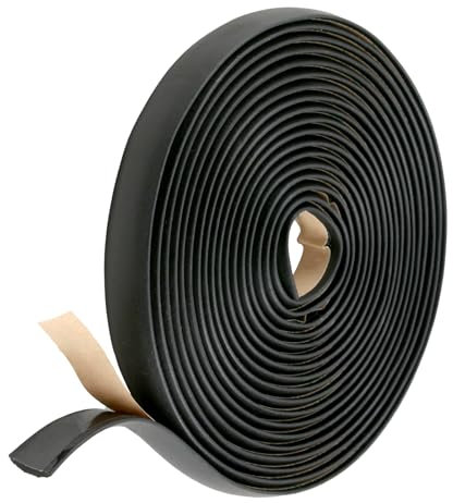5M Auto Seal Weather Stripping Black Rubber Sealing Strip Trim Cover Car Trim Edging Cover Self Adhesive Beading Strips Peel and Stick Tape for Car Front Rear Windshield Sliding Doors 5m x 15mm