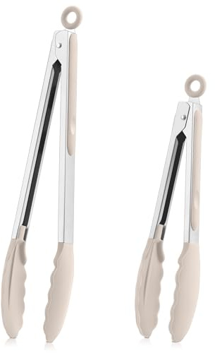 HaWare 2 Stück Grillzange Set (2, Khaki)