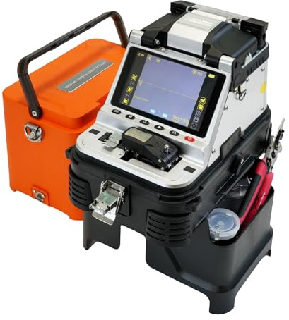 QIIRUN AI-20 Soudeuse Fibre Optique avec Cliveuse fibre optique électrique en une étape Fusion Splicer AI-20 mis à niveau à partir de AI-10A épissage 6s et chauffant 15s avec OPM VFL Batterie 7800mAh