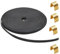 Offizieller Zahnriemen, Länge 5 Meter, Offener 2GT-Zahnriemenabstand 2 mm, Breite 6 mm, mit 4 Kupferhülsen für Ender 3, Ender 3 V2, Ender 3 Pro, Ender 5 Serie, CR-10-Serie 3D Drucker (Schwarz)