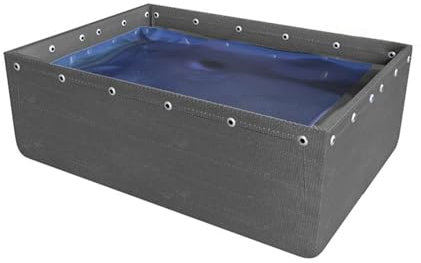 DGAMHF Pool Above Ground Canvas Fish Pond, Portable Water Storage Tank Foldable, Fish Pond Reservoir,Aquaculture Pool, Fish Pool For Breeding Koi For Garden Lrrigation, Water Storage(0.6x0.6x0.5m)