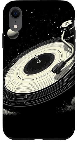Space DJ - Giradischi in vinile per uomo e donna, con sistema solare Custodia per iPhone XR