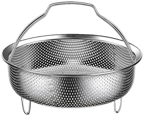 Stainless Steel Steamer Basket - Vegetable Steamer Basket, Rice Cooker For Instant Cooker With Handle, Multifunctional Pressure CookerAccessories, FoodBasket Insert For Cooking Pot