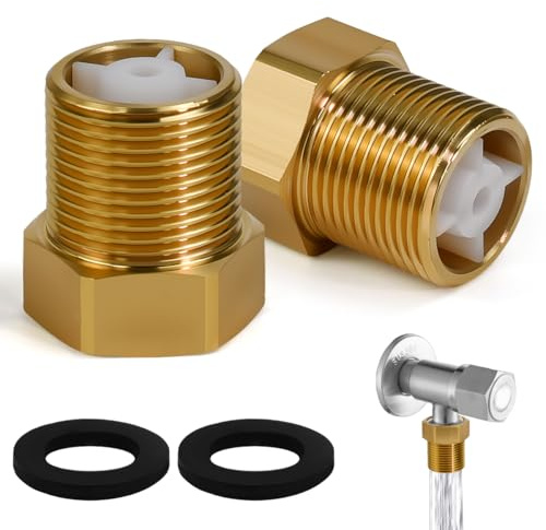 Byfoyif 2 Pcs Clapet Anti Retour en Laiton, Clapet de Retenue d'Eau avec Joint d'Étanchéité, Dispositif Anti Retournement G3/4, Clapets Anti-Retour Arrosage, pour Pompe Machine à Laver Jardin Piscine