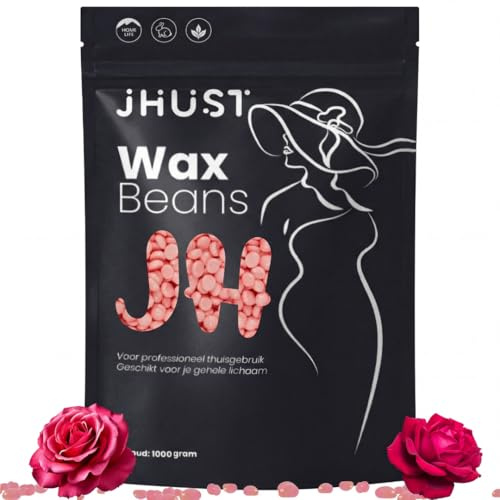 Varmvaxpärlor för hårborttagning, vaxbönor för kropp, intimt och ansikte, varmt vax utan ränder (rosa)