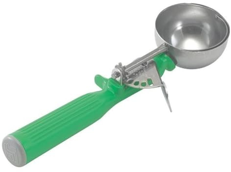 Vollrath 2-2/3 oz Stainless Steel Disher - Size 12,Green