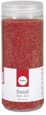 Rayher Sabbia, Fine, Rosso Fuoco, 0,1-0,5Mm, Barattolo 475Ml, 39339280