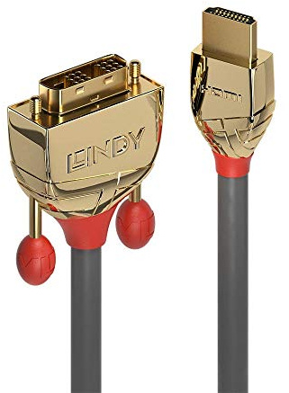LINDY 36197 Cable HDMI a DVI Gold Line, 5 Metros