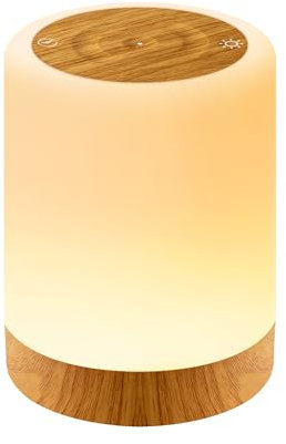 Auxmir Night Light, 3000mAh Rechargeable Baby Table Lamp, Smart Dimmable Touch Control LED Bedside Lamp with RGB Color Changing & 5 Modes, Portable Night Light for Kids, Bedroom, Living Room, Camping