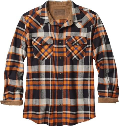 Legendary Whitetails Shotgun Western flanellskjorta button-down skjorta, Lancer Plaid, L