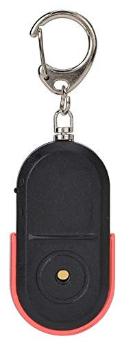 Mini Key Finder, Mini-Schlüsselfinder kabelloser Anti-Lost-Item-Finder Sprachsteuerung Pfeifen-Schlüsselfinder Schlüsselanhänger-Locator für Finden von Schlüsseln, Geldbörsen, MP3s (rot)