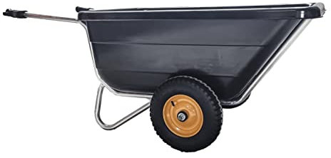 Kelberg 400L Schubkarre 2-Rad Deli TIRE Hof-Schubkarre Premium Stallkarre Futterkarre (Verzinkt)