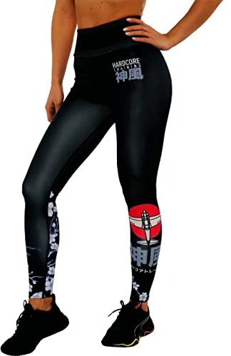 Hardcore Training Pantalones de Compresión para Mujer Mallas de Entrenamiento Artes Marciales Capa Base Boxeo Correr Muay Thai Fitness MMA No Gi