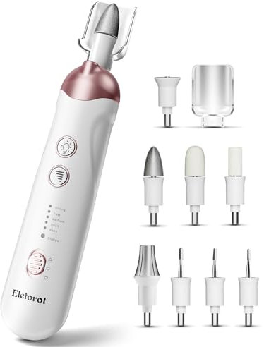 Kit Manucure Pedicure: Eletorot Ponceuse pour Ongles avec 8 Embouts, Limes a Ongles Professionnelle pour Anti Callosités, Set de Manucure Pedicure Electrique pour Le Soin Mains et Pieds