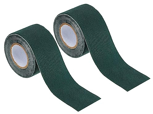 PATIKIL 2pz Tappeto Erboso Nastro 50mm x 5m Nastro Artificiale Verde | per L'erba Cucitura per Giardino Giunzione Erba Sintetica per Esterno Moquette