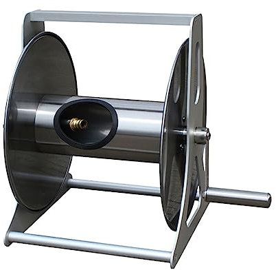 Schlauchhalter Hochleistungs-Schlauchtrommel aus Edelstahl, Gartenwaschschlauchtrommel mit Montagehalterung, for 40 m/130 Fuß 1/2-Zoll-Schlauch, wandmontiert oder bodenstehend Gartenschlauch Halterung