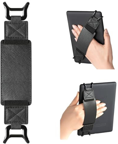 CoBak Correa de mano segura para lectores electrónicos y tablets. Soporte versátil y ligero para libros electrónicos de 6,8 a 9 pulgadas, color negro