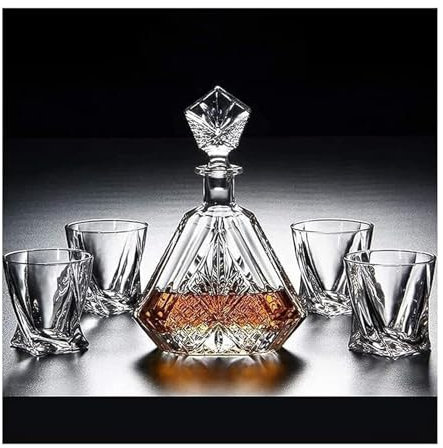Rödvinkaraff, kristallkaraff för vin, Karaff Karaff Vinkaraff 5-delade Karaffglasset 100% Kristallglaskaraff 650ml