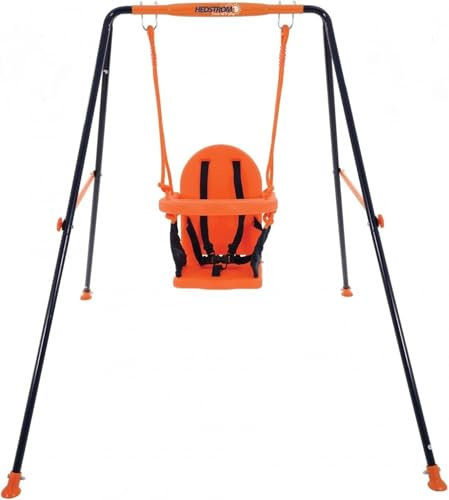 Musical Baby Swing Set | Ages 6-36 months | Folding Outdoor Play Equipment for Child | Adjustable Kids Playground Seat for Toddler | Garden Active Toy Swinging Chair with High Back