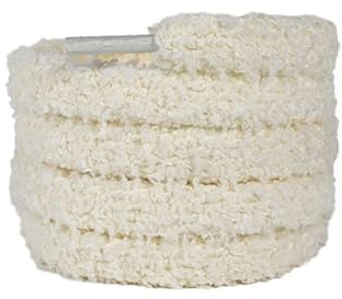 WANYI Lacet Fluffy 2 Paires 1CM de Largeur Lacets Chaussures des Lacets Peluche 120CM Fluffy Laces de Rechange pour Baskets, Sneakers, Chaussures(Beige)