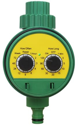 Temporizador De Riego Para Jardín, 8,5x16,5 Cm Herramienta De Programación Automática Para Sistemas De Goteo, Temporizador De Riego Programable Impermeable Con Dobles Mandos Para Exterior: Paisajismo,