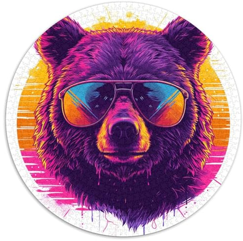 Bear 1000 Pieces Jigsaw Puzzles Colourful Beautiful Decoration for Adults And Kids 1000pcs (67.5x67.5cm)