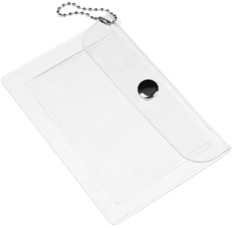 Healeved Porte-Monnaie pour Pièces de Monnaie en PVC Transparent Anneau