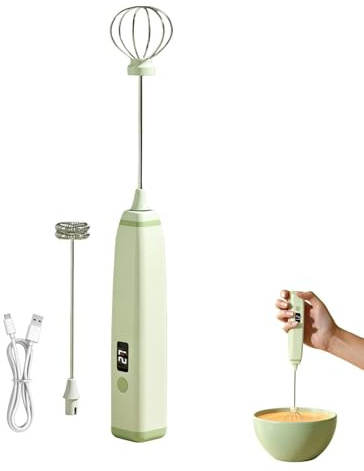Espumador De Leche Eléctrico | Potente Batidora de Mano Mini Mezclador con 3 Velocidades,Batidora mezcladora de bebidas, varilla batidora | Para Lattes, Clara De Huevo, Chocolate Caliente, Bebidas Y C