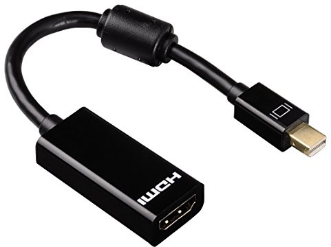 Hama Mini DisplayPort adapter Ultra HD (mini-DisplayPort-kontakt till HDMI-uttag) 4K Ultra HD, guldpläterad, dubbel skärmad, svart