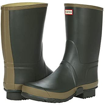 Hunter, Mens Gardener Boot, Dark Olive/Clay, 10