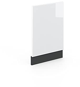 Vicco Frontblende Fame-Line, Weiß Hochglanz/Anthrazit, 45 cm ohne Arbeitsplatte