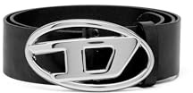 Diesel Unisex Oval D Logo B-1dr W Belt Gürtel, Schwarz/Nickel, 85
