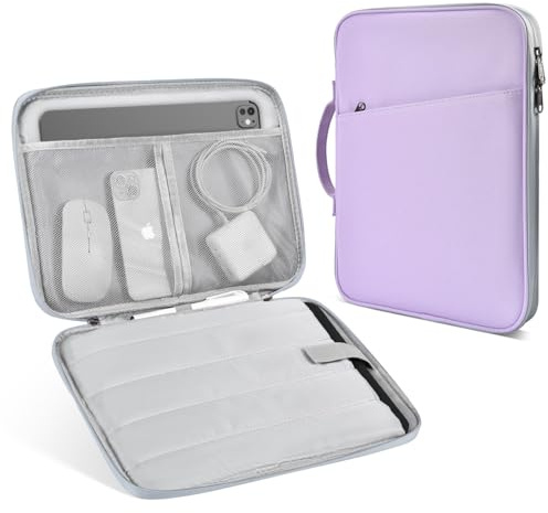 13 Inch iPad Pro Air Sleeve, Chromebook iPad Carrying Sleeve Case Bag for Samsung Galaxy Tab S9+ Plus/S9 FE+/S8+ 12.4, Surface Pro 10/9/8/X, iPad Pro 13 M4, Purple