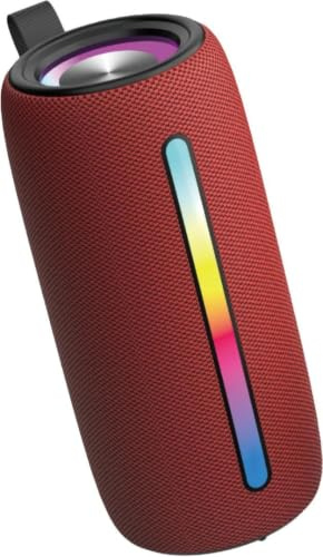 Denver BTL-360BD Enceinte Bluetooth avec Effets Lumineux RGB, USB, microSD, AUX, TWS, Mains Libres, Batterie 1200 mAh, Bordeaux