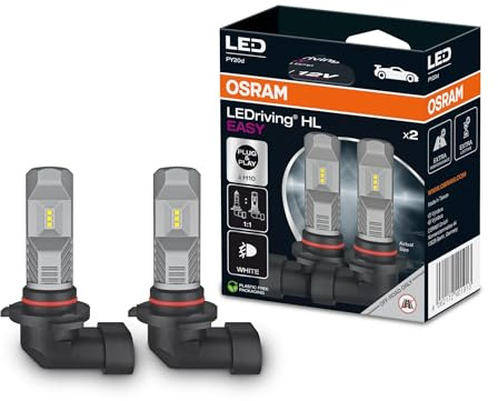 OSRAM LEDriving HL EASY ≜ H10, LED high and low beam lamp, Cool White 6000K, no accessory needed, offroad use only - no ECE, 2 lamps