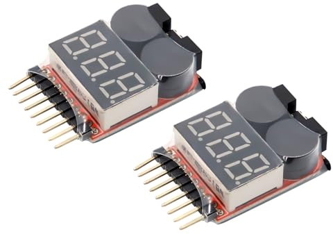 AYWHP 2 PCS 2-in-1 Leistungsanzeige Lithium Batterietester, Niederspannungsüberwachung, Spannungsprüfer mit LED Anzeige, Lithium Mangan Lithium Ionen Batterielebensdauer