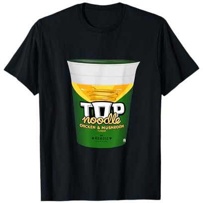 The Almost Edible Summer Top Noodle Pot Instant Cup Gift Foodie Quirky T-Shirt - Black, S