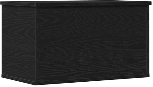 vidaXL Storage Box Black oak 60 x 35 x 35 cm Engineered Wood, Modern Living Room, Rectangular Chest, Durable Storage Solution, Stylish Large Trunk, Multi-Purpose Home Organizer