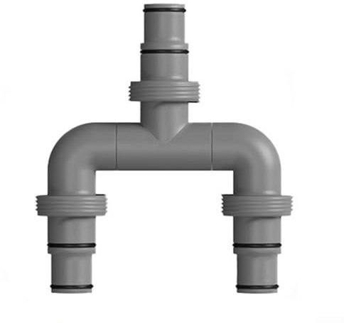 Connettore a T per tubo da piscina, adattatore a T, 38 mm, 32 mm, con clip in acciaio inox, per sistema di filtraggio a sabbia per piscina fuori terra (C)